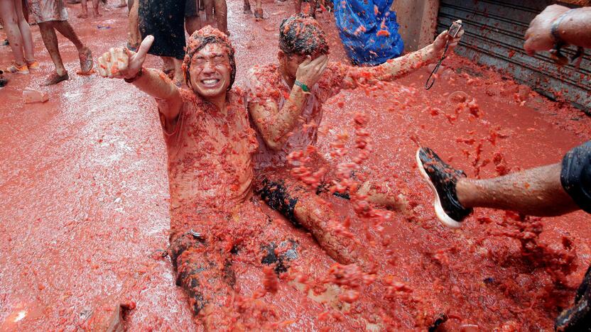 Festivalis „Tomatina“ Ispanijoje