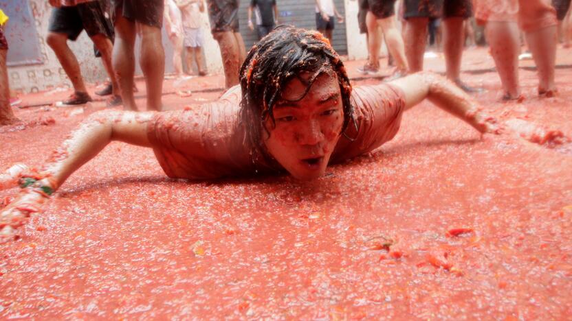 Festivalis „Tomatina“ Ispanijoje