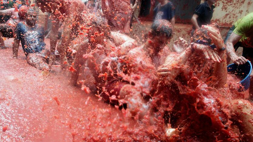 Festivalis „Tomatina“ Ispanijoje