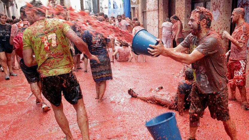 Festivalis „Tomatina“ Ispanijoje