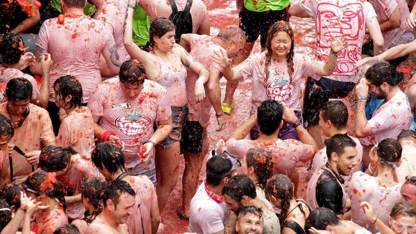 Festivalis „Tomatina“ Ispanijoje