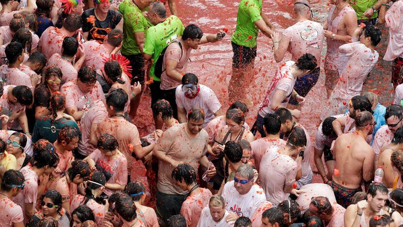 Festivalis „Tomatina“ Ispanijoje