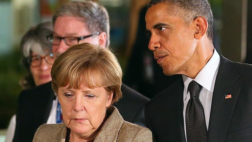 Angela Merkel ir Barackas Obama