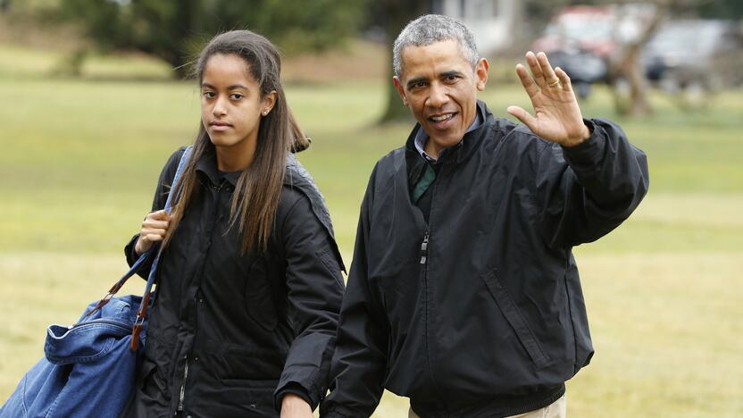 Malia Obama ir Barackas Obama