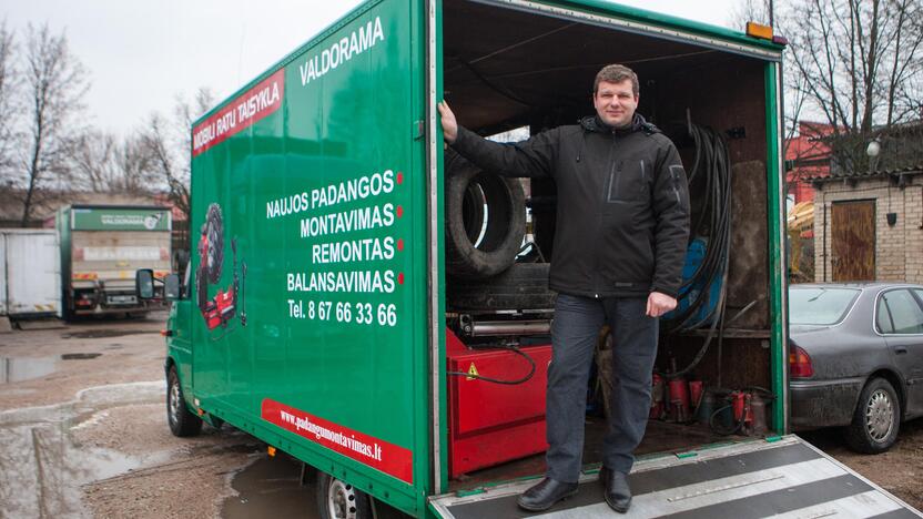 Kauniečio verslas - mobilus padangų montavimo servisas