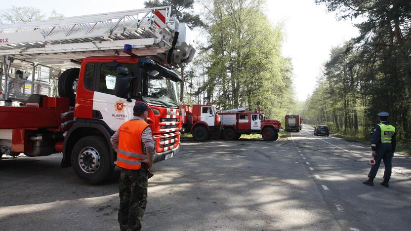 Kuršių nerijos gaisrą sutramdė gausios ugniagesių ir kariškių pajėgos