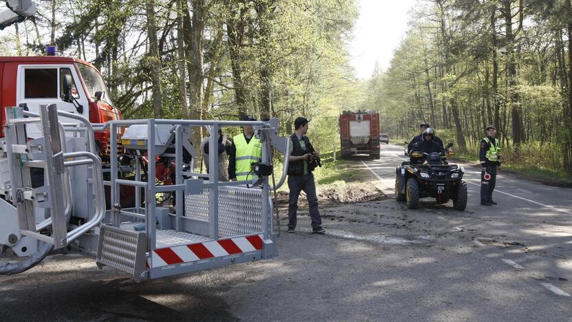 Kuršių nerijos gaisrą sutramdė gausios ugniagesių ir kariškių pajėgos