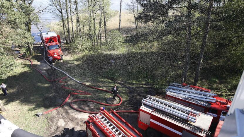 Kuršių nerijos gaisrą sutramdė gausios ugniagesių ir kariškių pajėgos