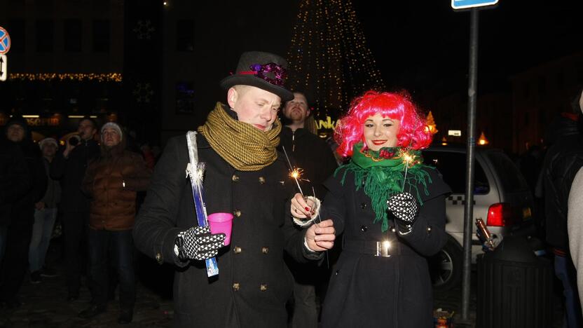 Klaipėdiečiai audringai pasitiko Ugninės Raudonosios Beždžionės metus