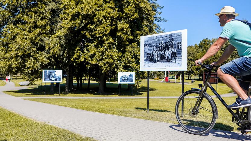 Ekspozicija: jei užsuksite į Liepų parką, jame galėsite susipažinti su V.Janiselio darbais.