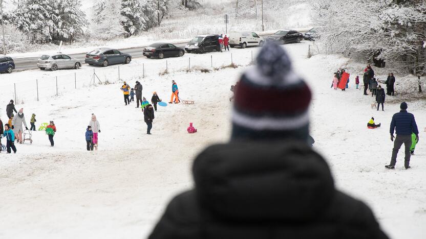 Su rogėmis ir čiuožynėmis kauniečiai šturmavo parkus ir miškus