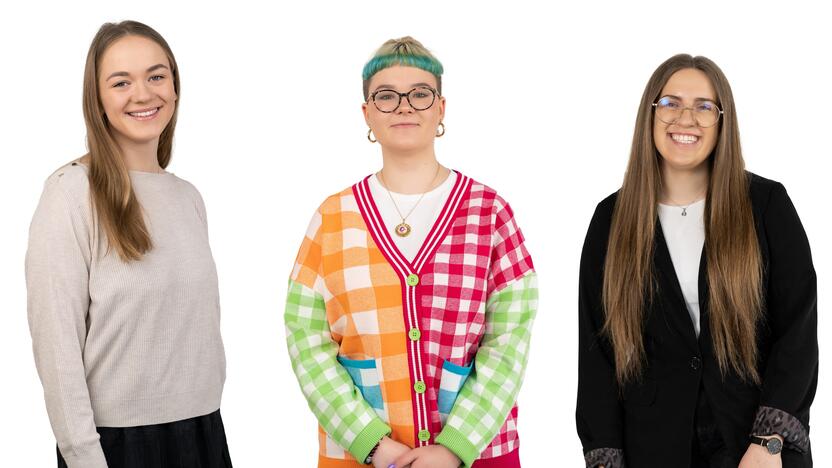 Iš kairės: Eglė Jurevičiūtė, Gustina Keturakytė, Samanta Dagytė.