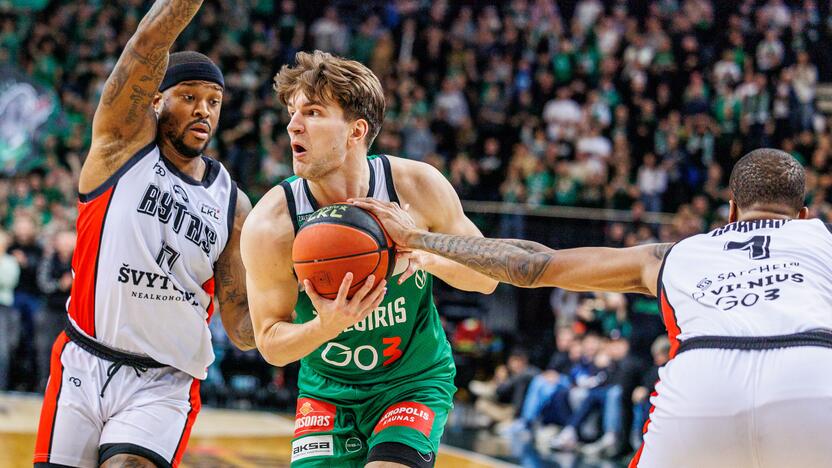 LKL rungtynės: Kauno „Žalgiris“ ir Vilniaus „Rytas“