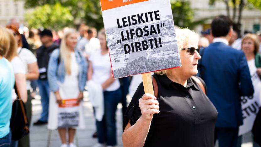  „Lifosa“ darbuotojų mitingas