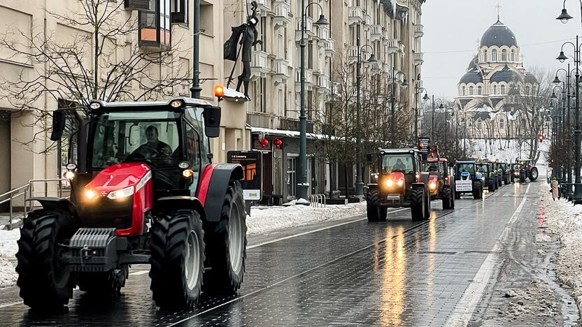 Protestuojantys ūkininkai Vilniuje