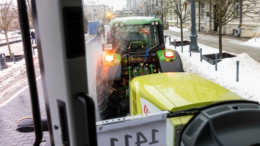 Protestuojantys ūkininkai Vilniuje