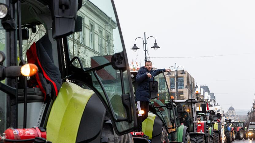 Protestuojantys ūkininkai Vilniuje