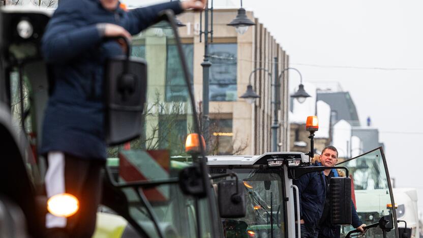 Protestuojantys ūkininkai Vilniuje