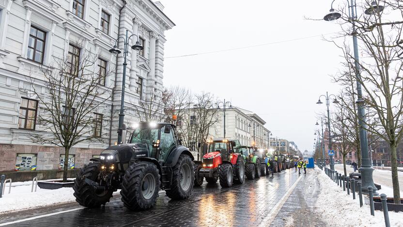 Protestuojantys ūkininkai Vilniuje