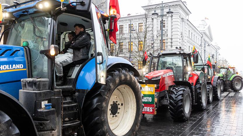 Protestuojantys ūkininkai Vilniuje