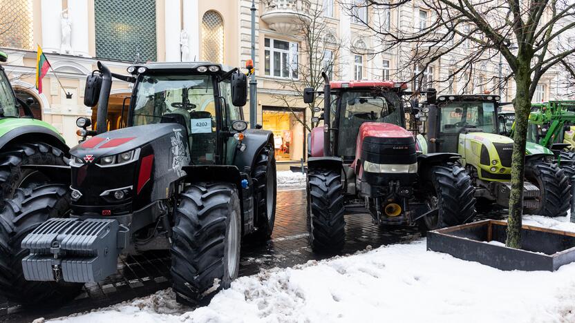 Protestuojantys ūkininkai Vilniuje