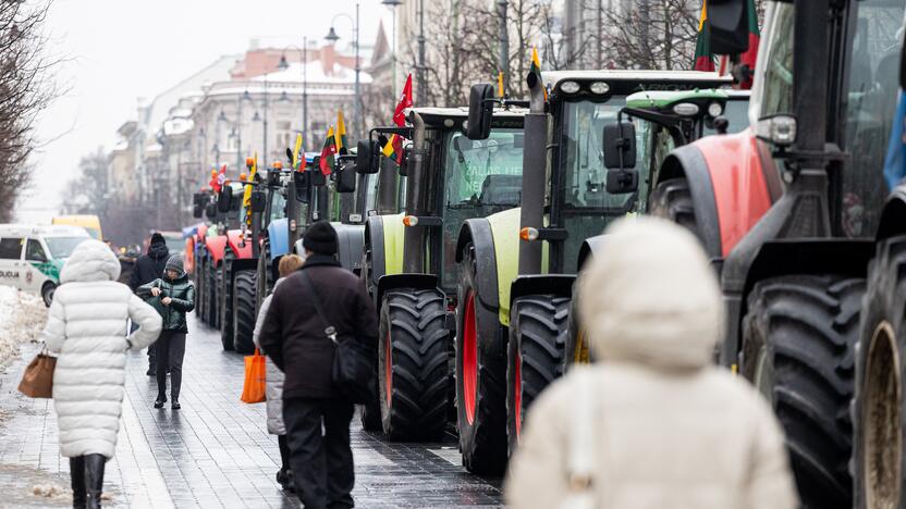 Protestuojantys ūkininkai Vilniuje