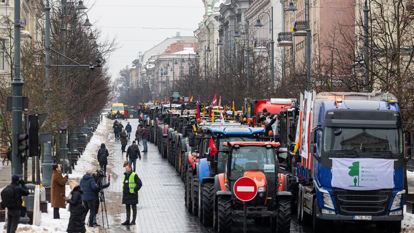 Protestuojantys ūkininkai Vilniuje