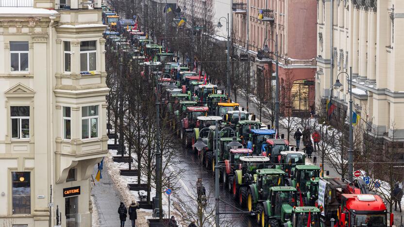 Protestuojantys ūkininkai Vilniuje