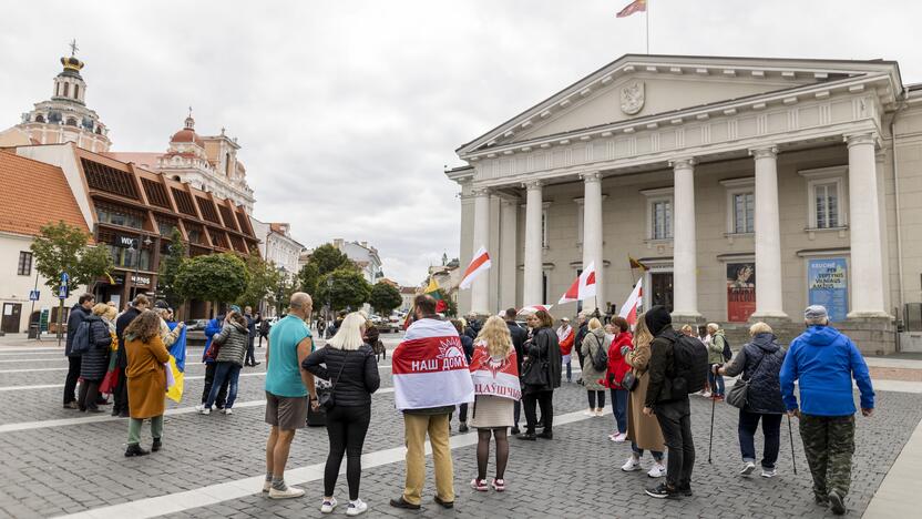 Protesto akcija prieš nacionalinių mokyklų uždarymą Baltarusijoje