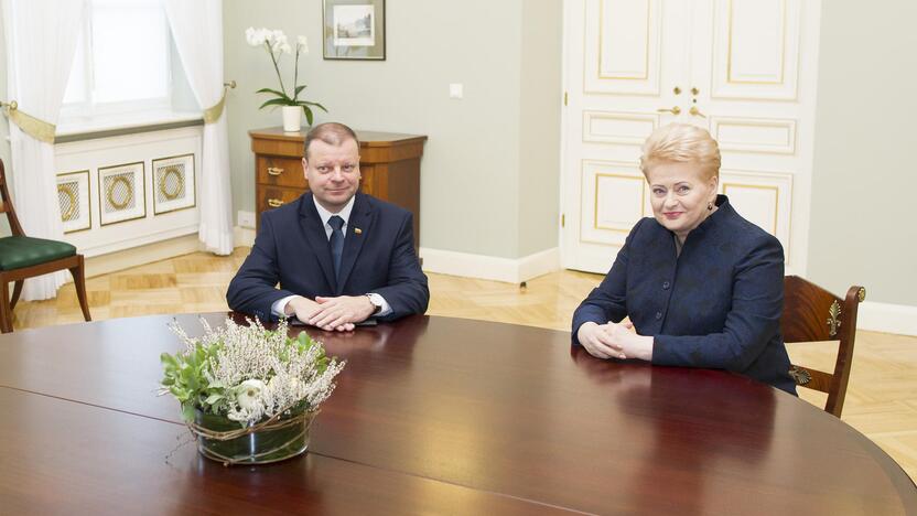 Saulius Skvernelis ir Dalia Grybauskaitė