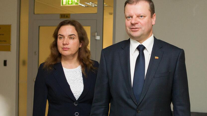 Milda Vainiutė ir Saulius Skvernelis