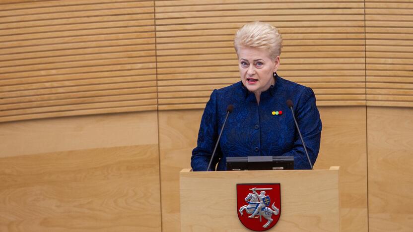 D. Grybauskaitės paskutinis metinis pranešimas