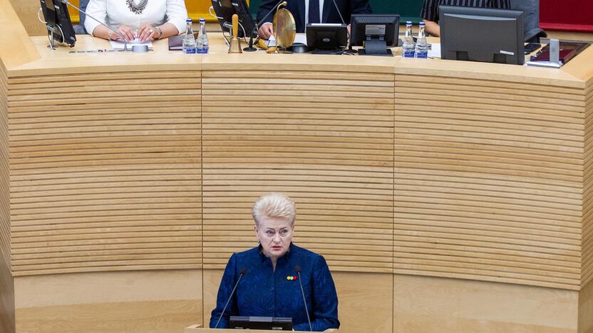 D. Grybauskaitės paskutinis metinis pranešimas