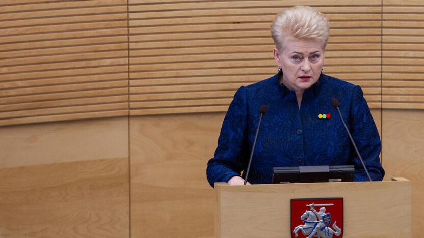 D. Grybauskaitės paskutinis metinis pranešimas