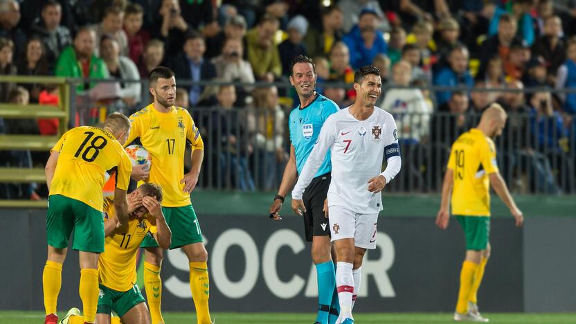 Ryškiausiu atrankos varžybų įvykiu tapo Portugalijos rinktinės lyderio C.Ronaldo benefisas LFF stadione.