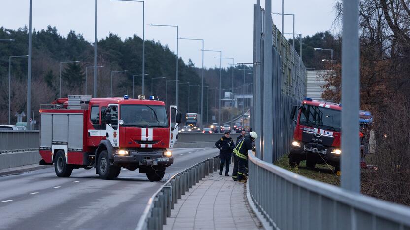 Į upę ties Grigiškėmis įlėkė automobilis