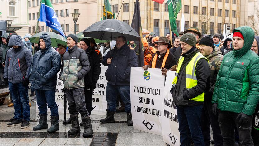 Vilniuje tęsiasi žemdirbių mitingas