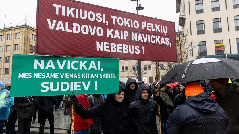 Vilniuje tęsiasi žemdirbių mitingas