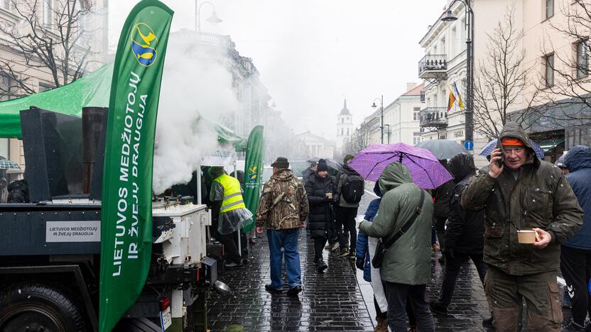 Vilniuje tęsiasi žemdirbių mitingas