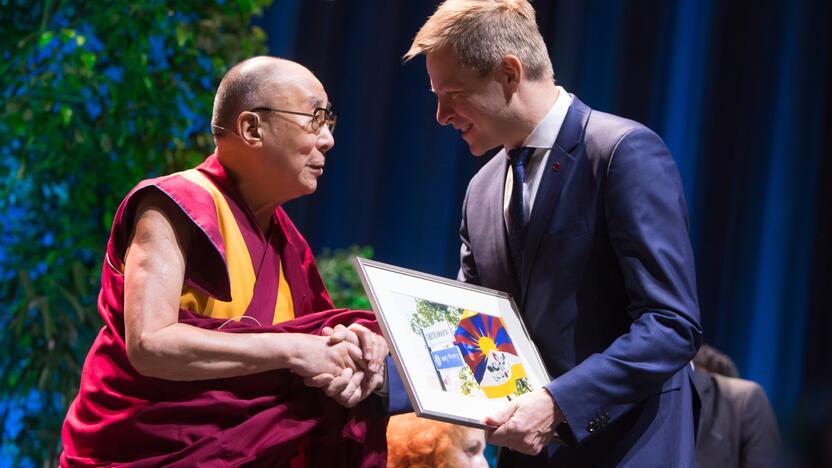 Dalai Lama (kairėje) ir Remigijus Šimašius (dešinėje)