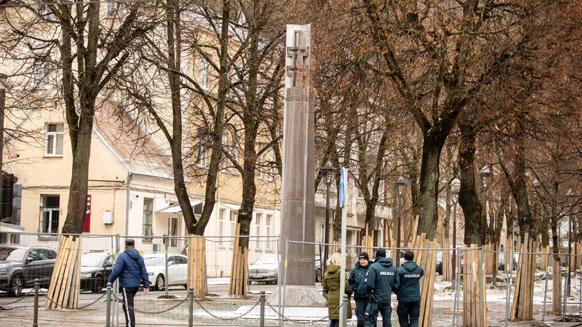 Policijos 100-mečiui skirtas obeliskas Kaune