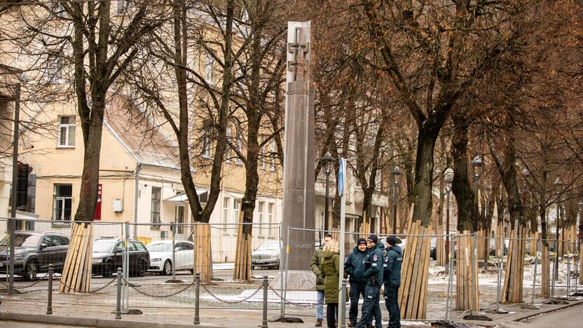 Policijos 100-mečiui skirtas obeliskas Kaune