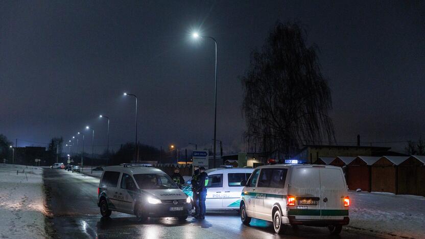 Technikos gatvė saugoma policijos