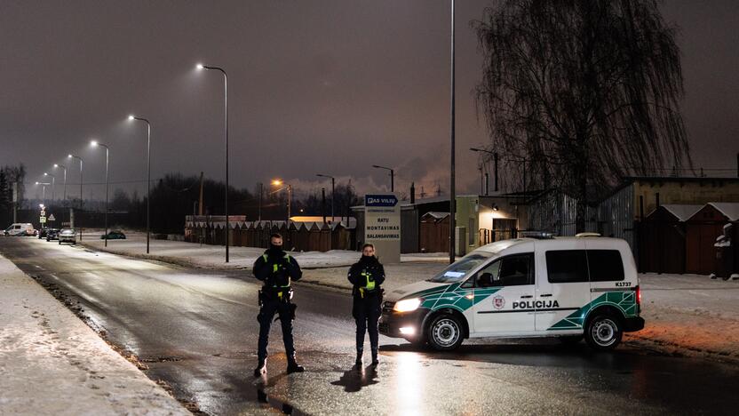 Technikos gatvė saugoma policijos