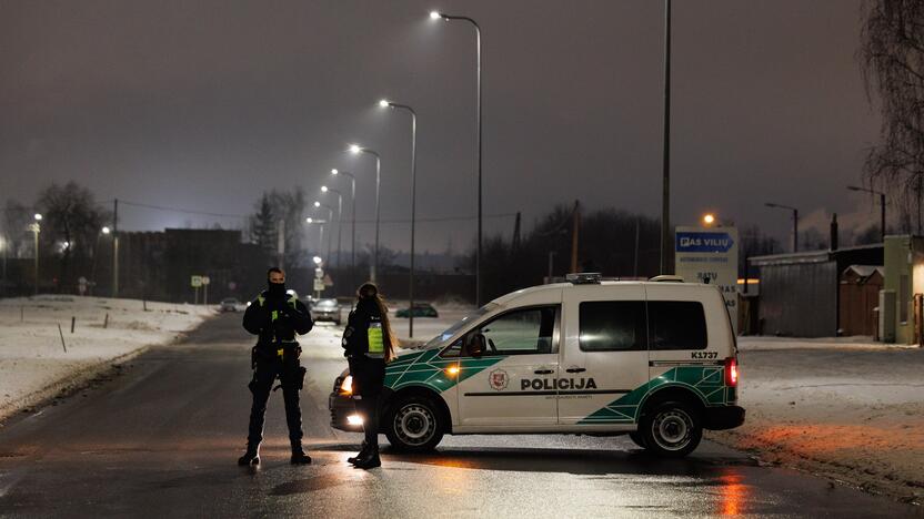 Technikos gatvė saugoma policijos