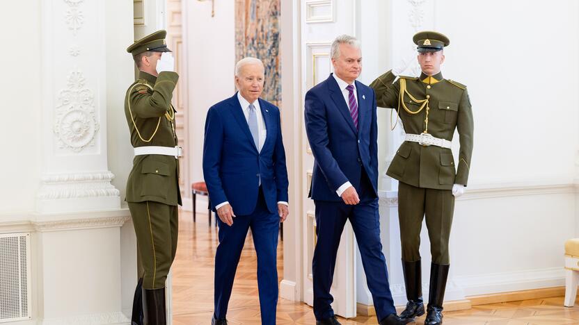 J. Bidenas Vilniuje susitiko su G. Nausėda 