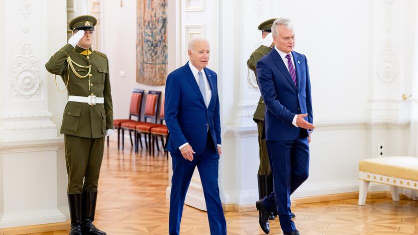 J. Bidenas Vilniuje susitiko su G. Nausėda 