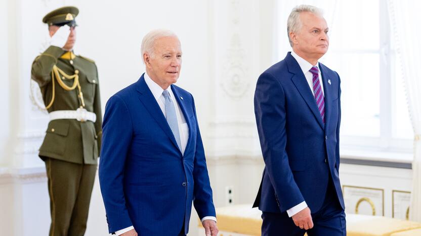 J. Bidenas Vilniuje susitiko su G. Nausėda 