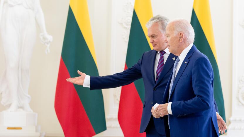 J. Bidenas Vilniuje susitiko su G. Nausėda 