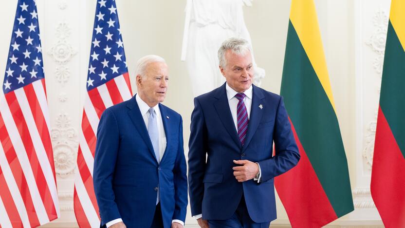 J. Bidenas Vilniuje susitiko su G. Nausėda 